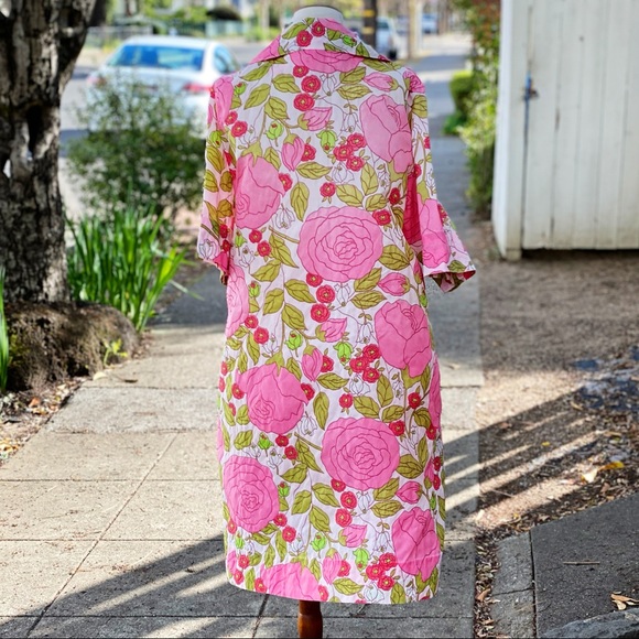 SOLD 1960’s Le Voy's Floral House Dress/Nightgown - Picture 3 of 7